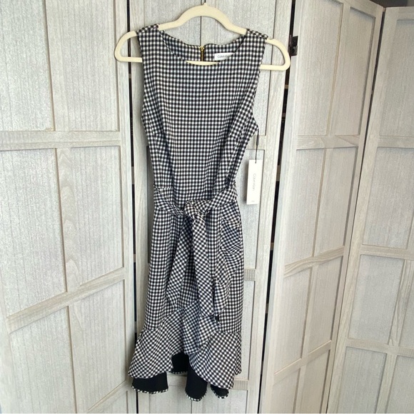 Calvin Klein Checkered Ruffle Dress - Picture 4 of 13